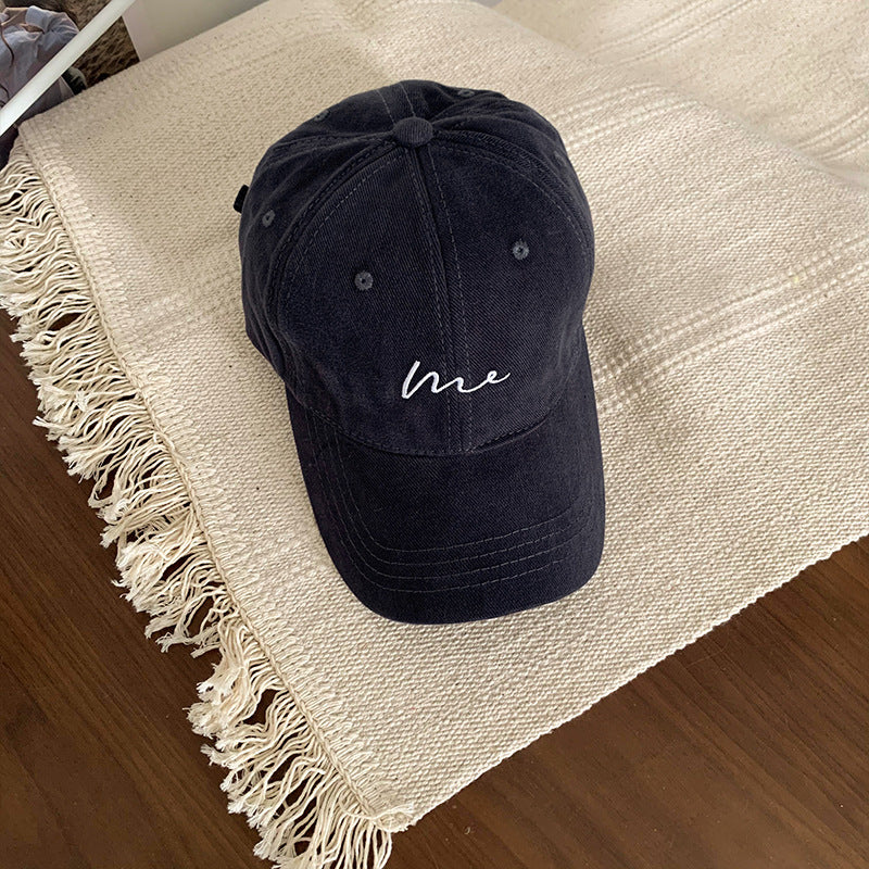 Wholesale Sanding Big Head Simple Fashion Cap Men's Large and Deepened Face Small Casual All-match Baseball Cap Women